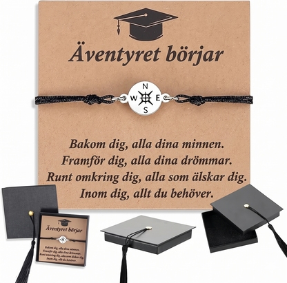 En meningsfull examenspresent – ett justerbart armband med ett vackert budskap.