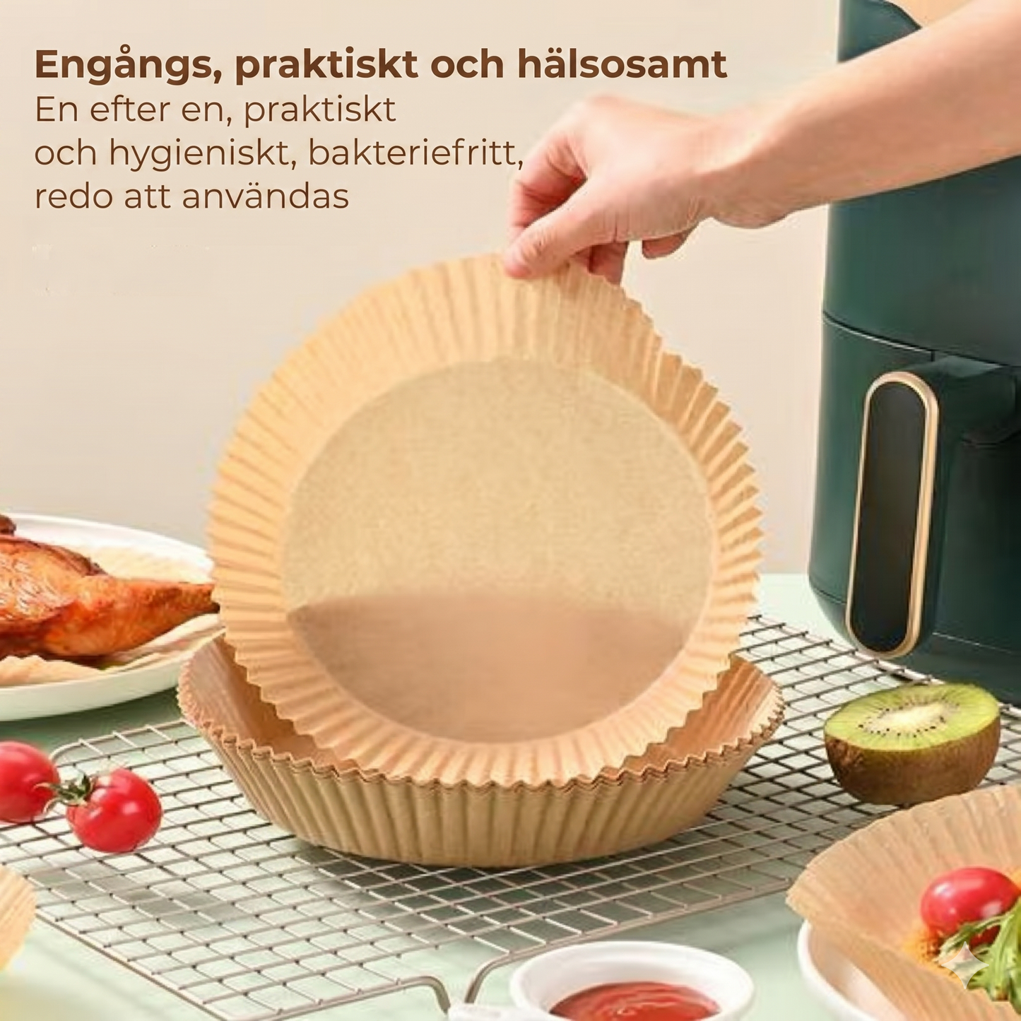 Bakplåtspappersformar till Airfryer – [100-pack]