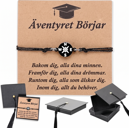 En meningsfull examenspresent – ett justerbart armband med ett vackert budskap.