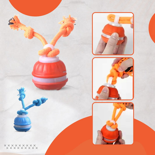 Interaktiv hundboll – gummi leksak och godis boll som motverkar tristess