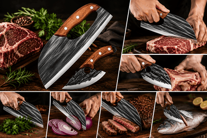 🔪 Premium köttknivset (2-delar) – Extremt vassa, perfekt för BBQ, grillning och matlagning.