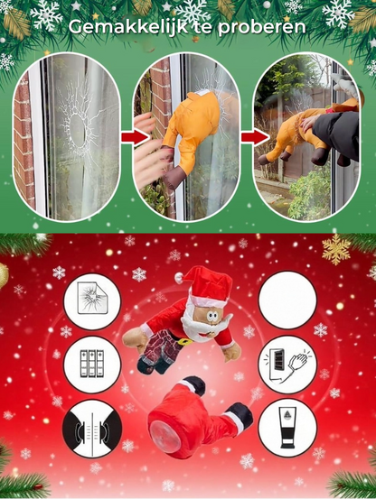 Grappige 'Oeps!' Kerstman & Rendier Decoratie