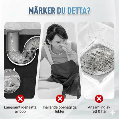 🚽 Tabletter för snabb avloppsrensning – lämpliga för kök, badrum och avlopp.