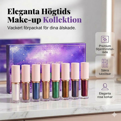 ✨ 8-delat set med glittriga flytande eyeliners