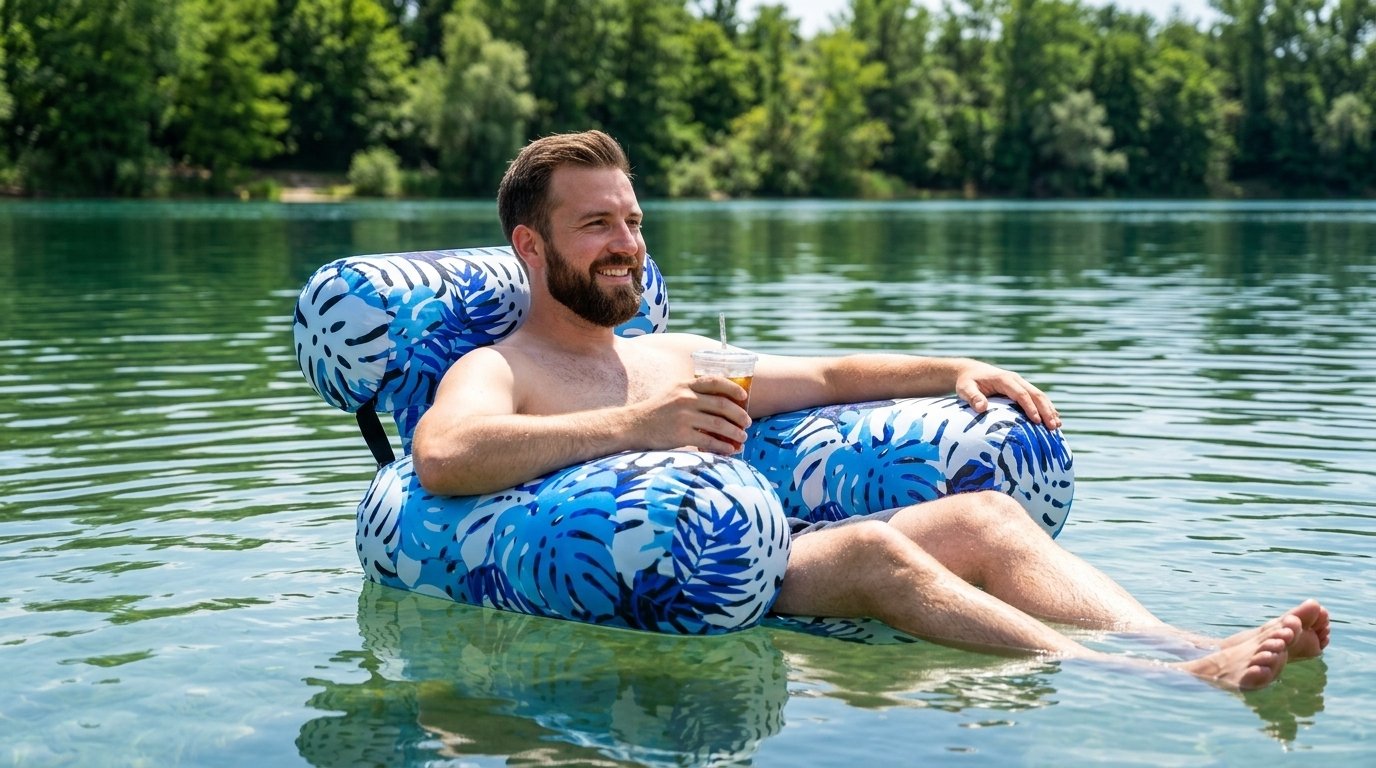 Uppblåsbar poolstol