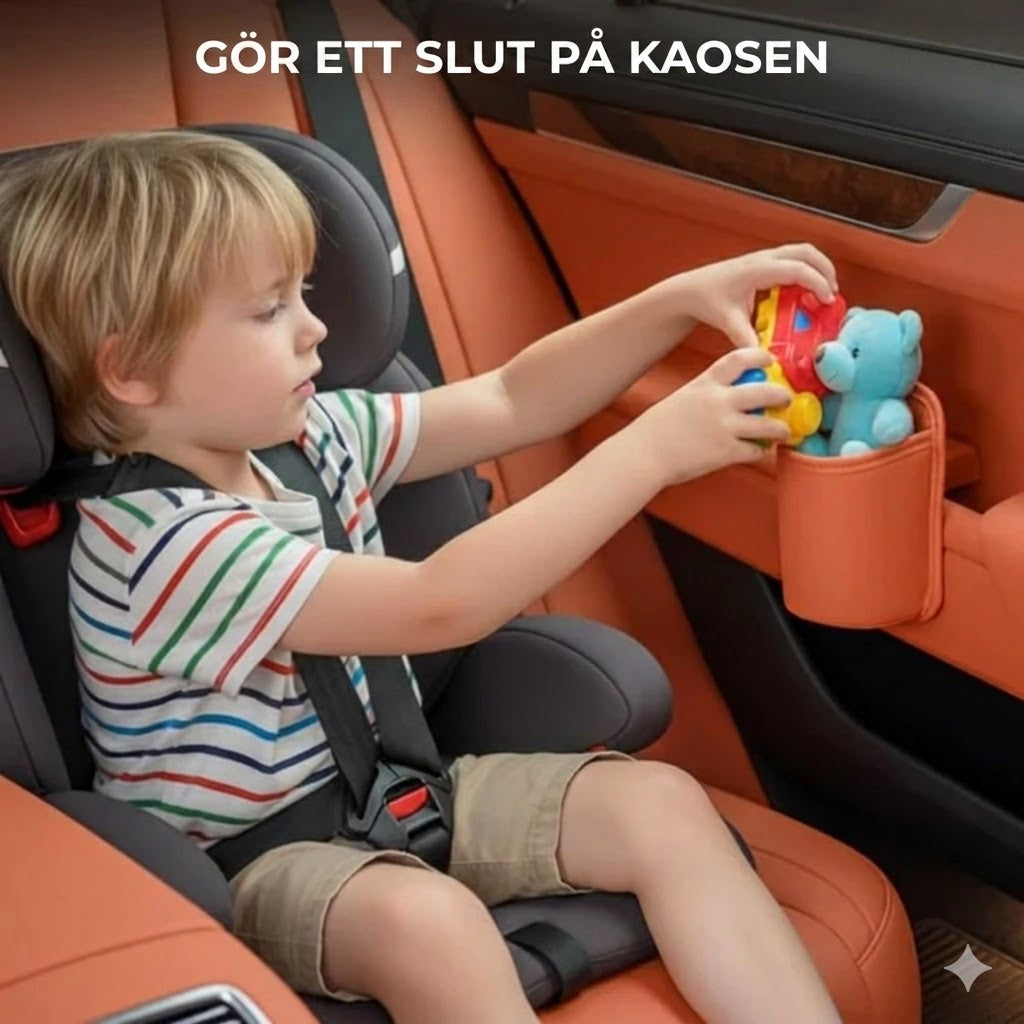 2-i-1 mugghållare i äkta läder för bilen