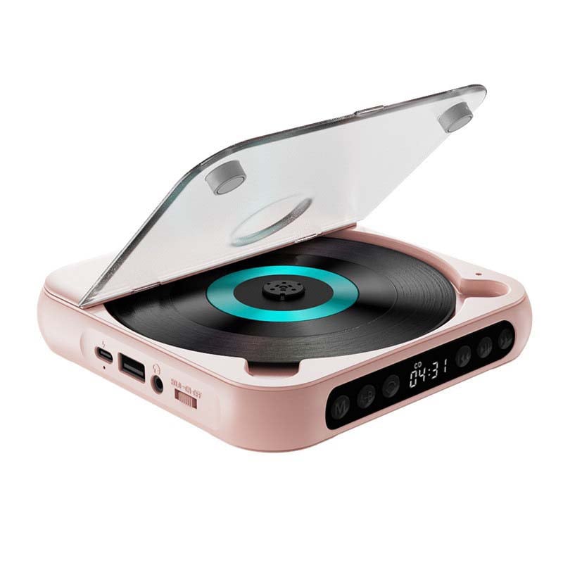 Bärbar CD-spelare med Bluetooth – uppladdningsbar Discman för bilen och på språng (Anti-Shock)