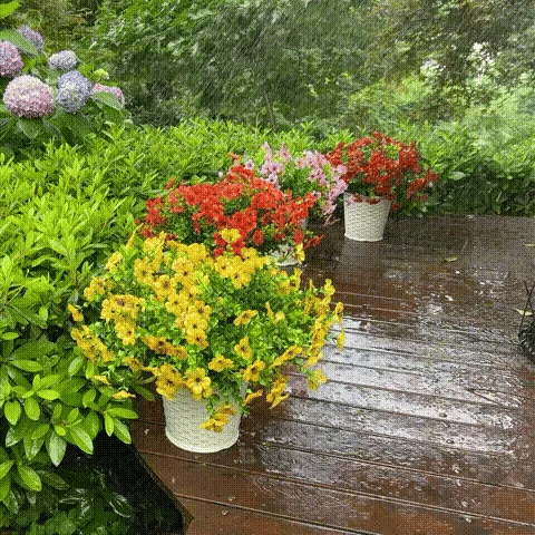 UV-beständiga konstgjorda blommor - 4-pack