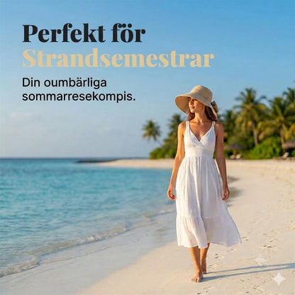 🎀 Bredbrättad solhatt med rosett för dam – vikbar