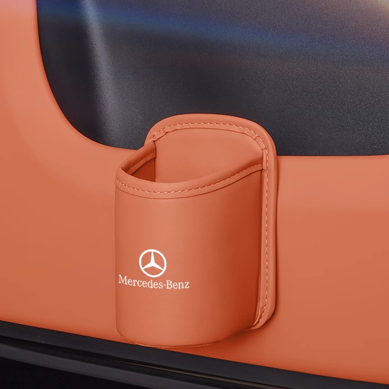 Läderhållare för take away-kaffe – portabel mugghållare med klämma