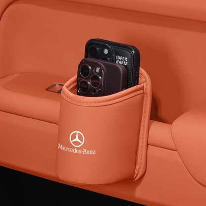 Läderhållare för take away-kaffe – portabel mugghållare med klämma