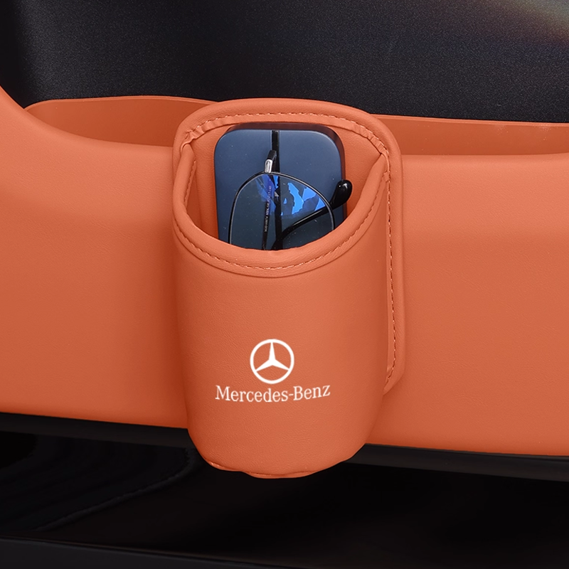 Läderhållare för take away-kaffe – portabel mugghållare med klämma