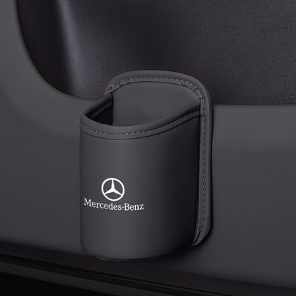 Läderhållare för take away-kaffe – portabel mugghållare med klämma