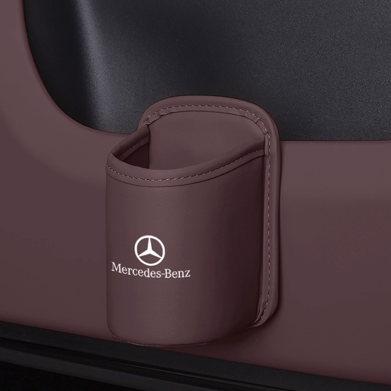 Läderhållare för take away-kaffe – portabel mugghållare med klämma