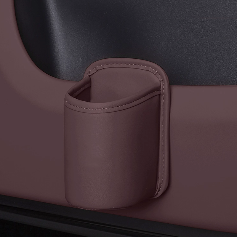 Läderhållare för take away-kaffe – portabel mugghållare med klämma