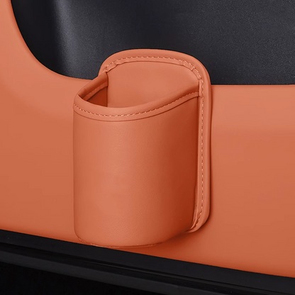 Läderhållare för take away-kaffe – portabel mugghållare med klämma