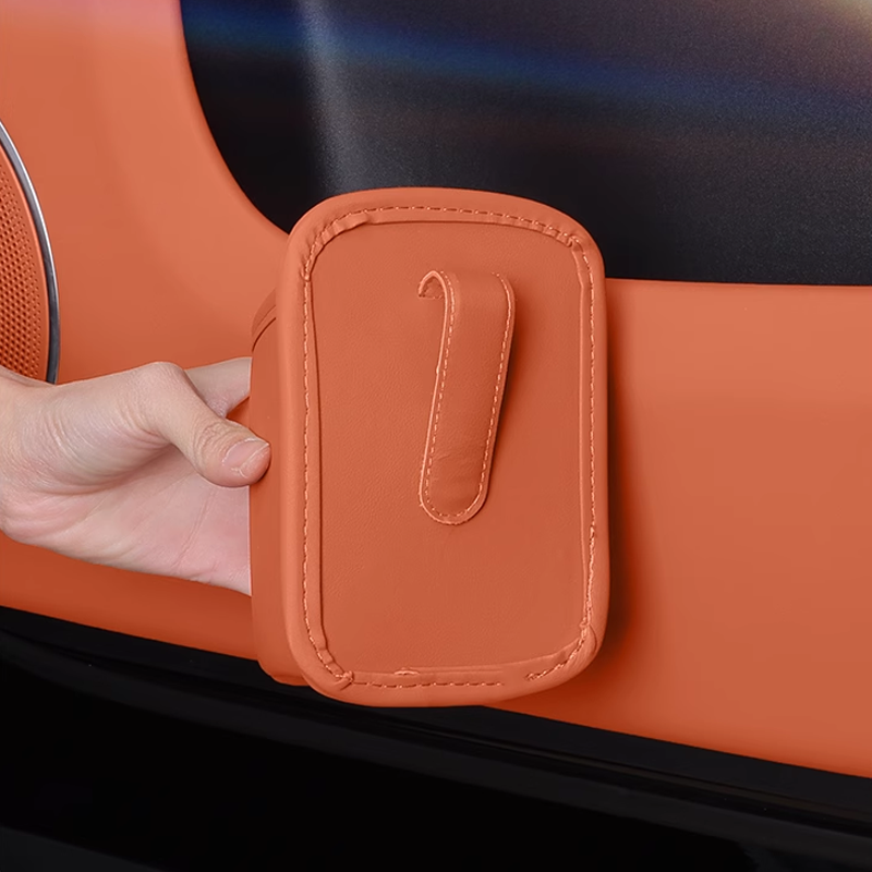 Läderhållare för take away-kaffe – portabel mugghållare med klämma