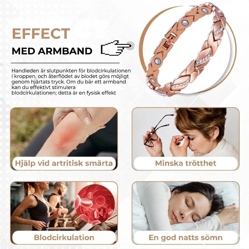 Magnetiskt koppararmband