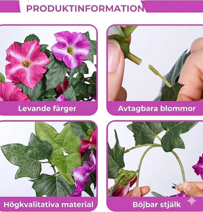 Verklighetstrogen bukett med konstgjorda petunior – för både inom- och utomhusbruk