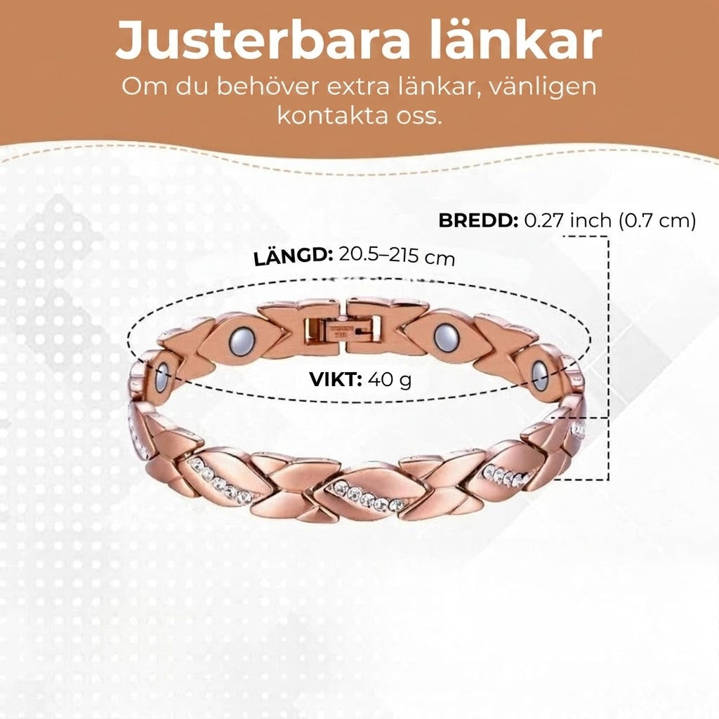 Magnetiskt koppararmband