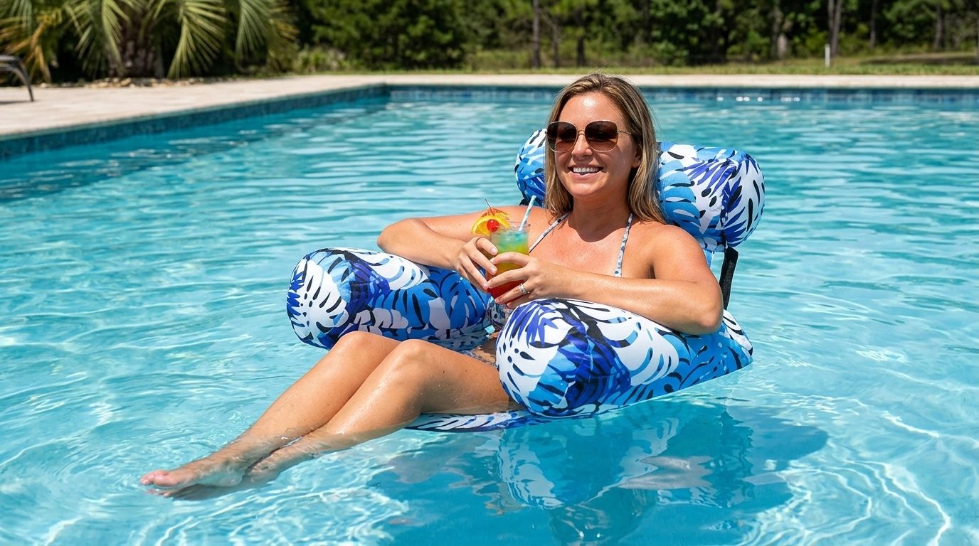 Uppblåsbar poolstol