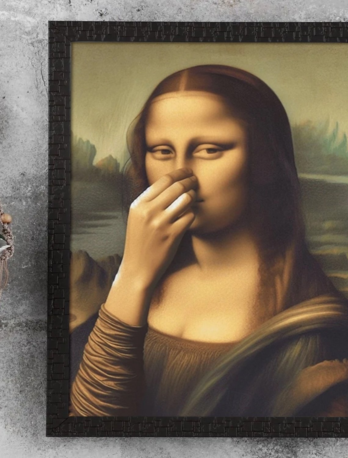 Humoristisk Mona Lisa-canvas