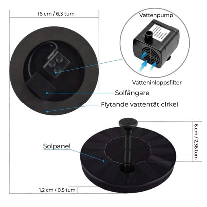 Automatisk soldriven fontän