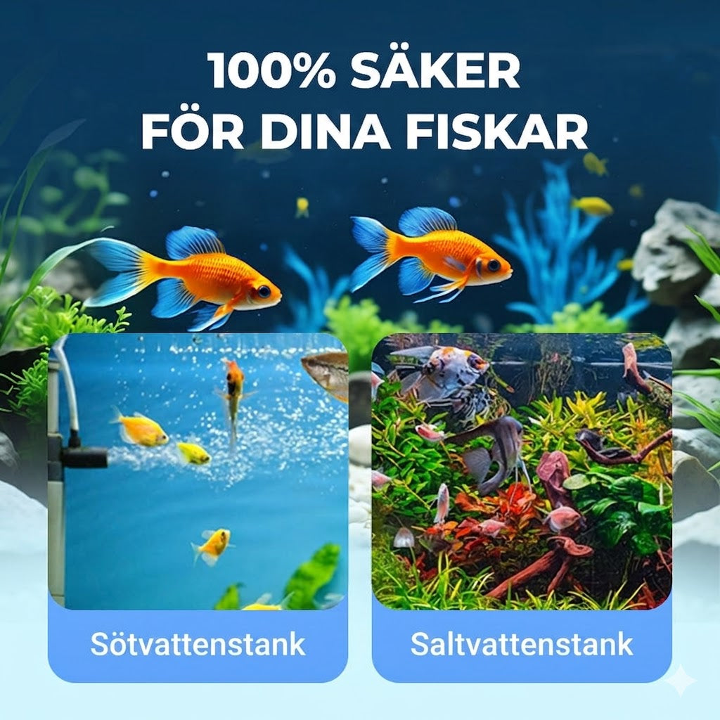 Kraftfull vattenklarare för akvarium – 100 ml – För grumligt vatten