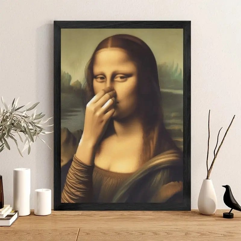 Humoristisk Mona Lisa-canvas