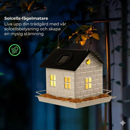 🕊️ Soldrivet fågelhus – automatisk belysning
