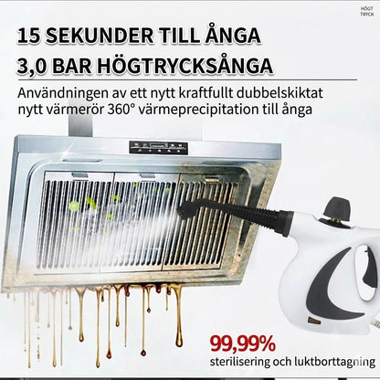 Ångtvätt – kraftfull handhållen ångrengörare för djuprengöring.