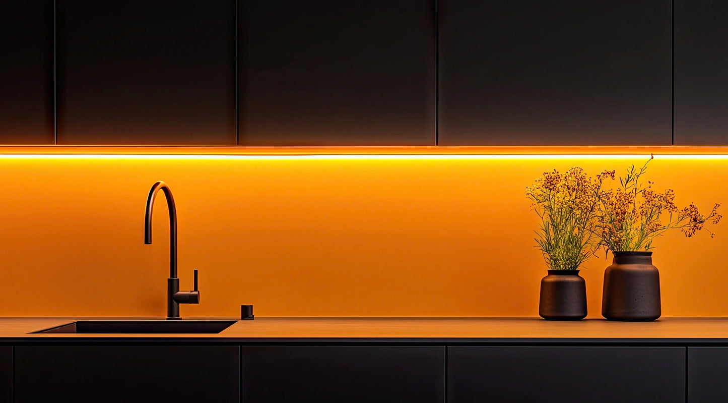 RGB LED-ljusremsa – självhäftande och klippbar – stämningsbelysning för vardagsrum och kök