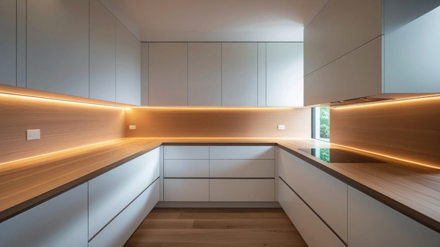 RGB LED-ljusremsa – självhäftande och klippbar – stämningsbelysning för vardagsrum och kök