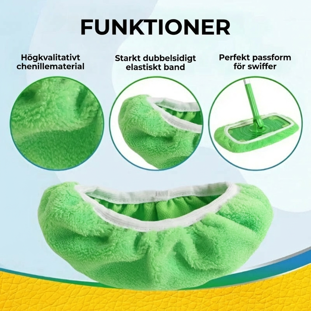 GreenSweep™ återanvändbar mopp kompatibel med Swiffer