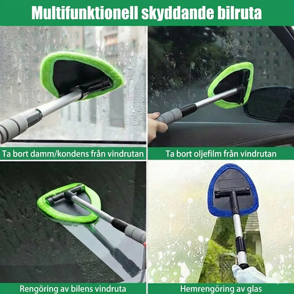 Teleskopiskt fönsterskrapa set – utdragbart handtag med tvättdel och skrapa