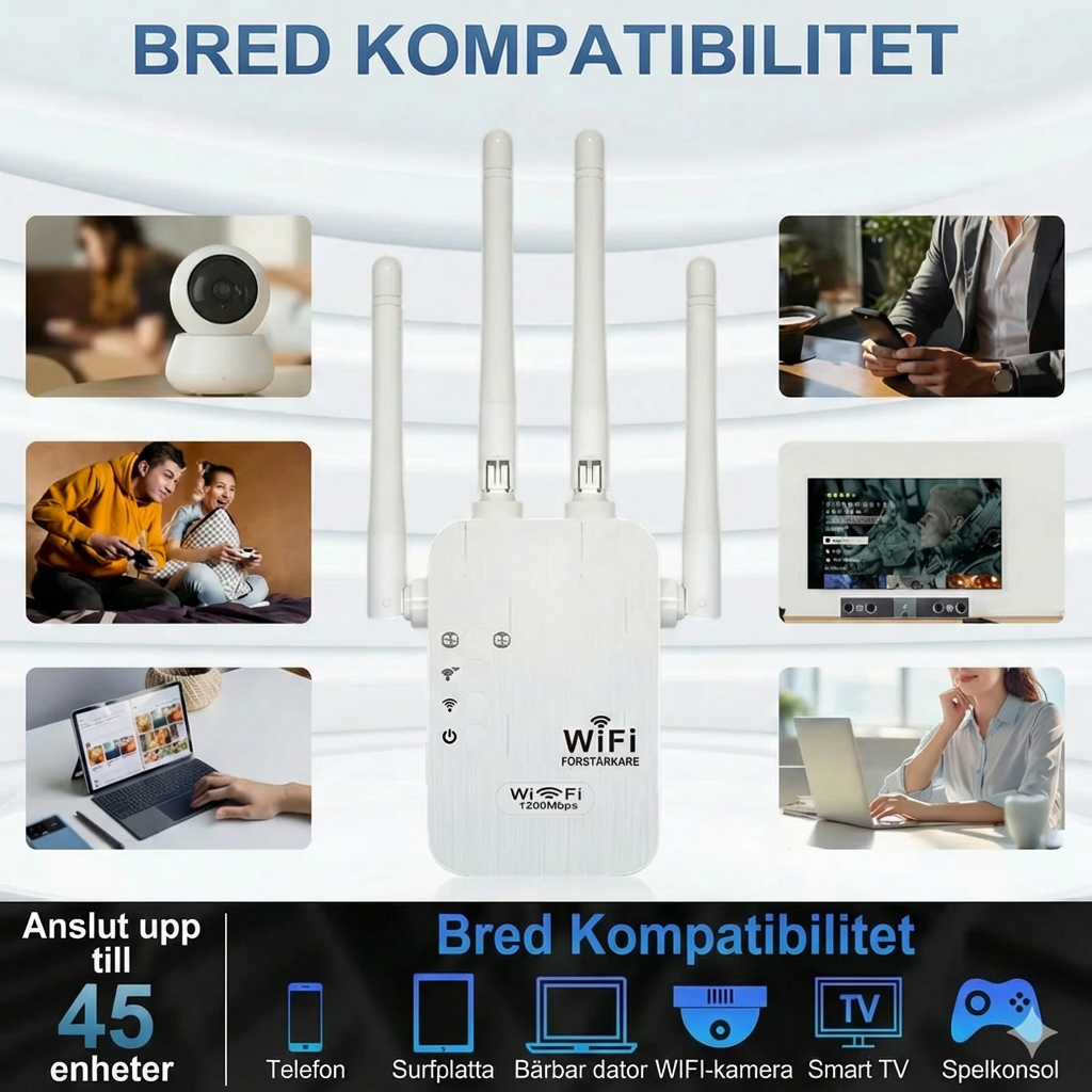 WiFi signalf rst rkare 1200Mbps Dubbelband Repeater 5GHz Och 2 4 GH wifi-signalf-rst-rkare-1200mbps-dubbelband-repeater-5ghz-och-2-4-gh