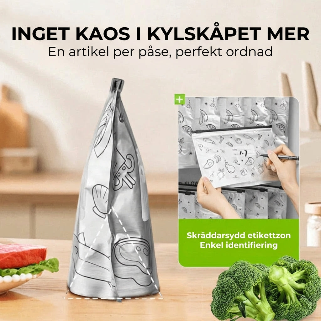 [30-pack] Återanvändbara täta aluminiumfolie-påsar
