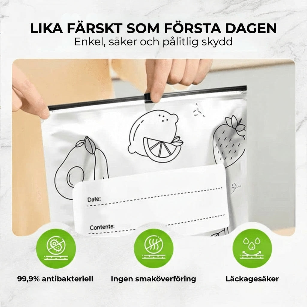 [30-pack] Återanvändbara täta aluminiumfolie-påsar