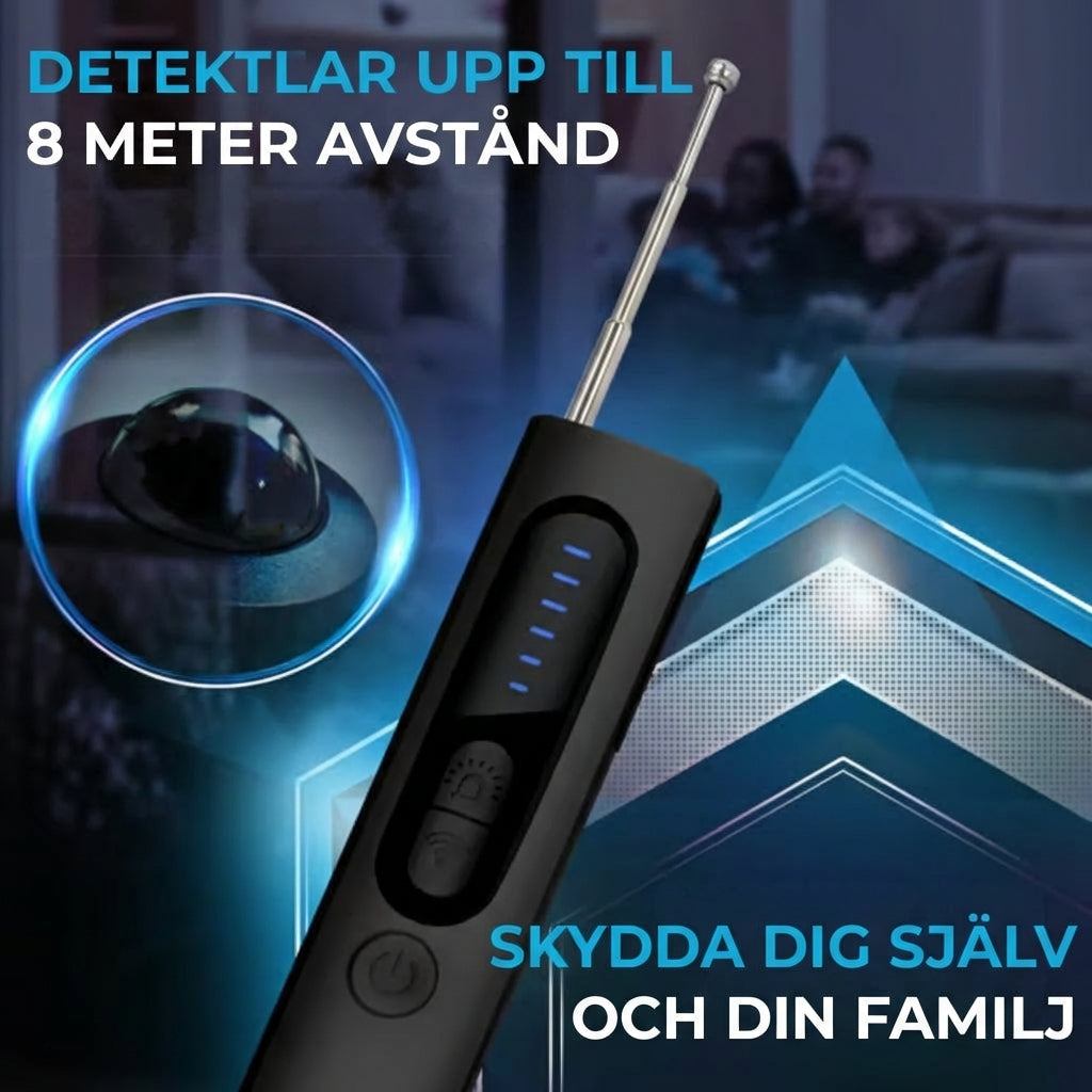 Detektor för dolda kameror, GPS-spårningsdetektor och RF-signal scanner