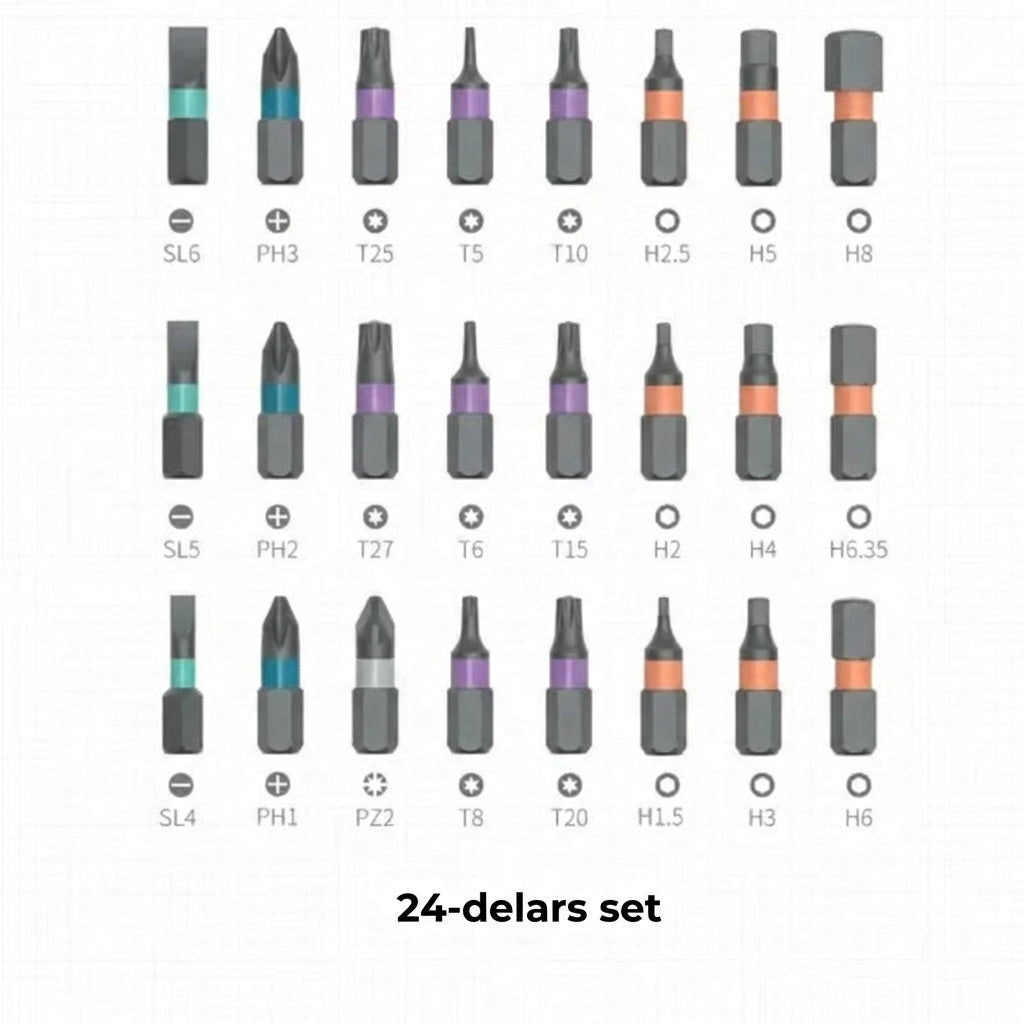 24-i-1 mini-skruvmejselset