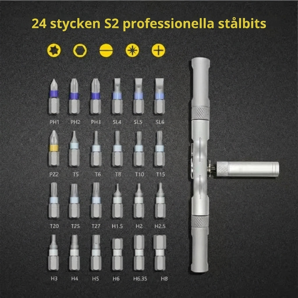 24-i-1 mini-skruvmejselset