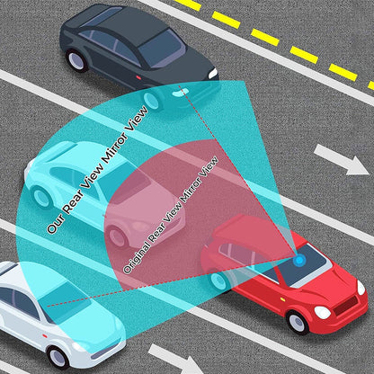 Panoramische Binnenspiegel - Groothoek & Universele Pasvorm