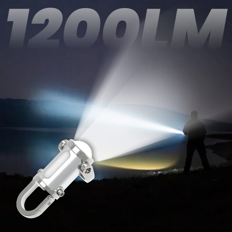 1200LM Mini Nøgleringslygte – Super Klar & Vandtæt