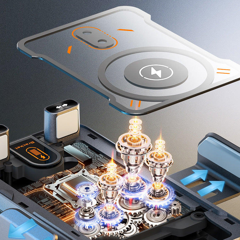 Smart bilhållare för mobil – 15W snabb trådlös laddare – automatisk klämfunktion och rotation – universell
