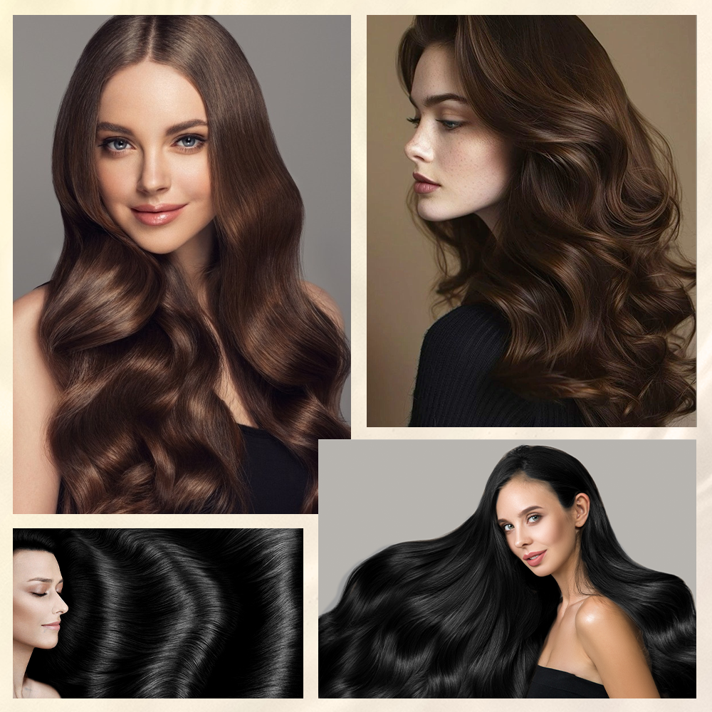 Utväxtkam-set – tillfällig hårfärg för grått hår och utväxt (omedelbar effekt)