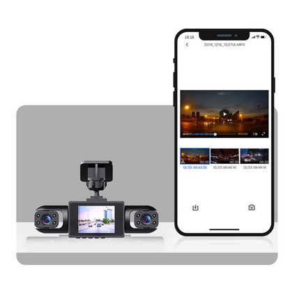 Professionell 360° dashcam – 4 kameror, full överblick – Full HD med mörkerseende och loopinspelning