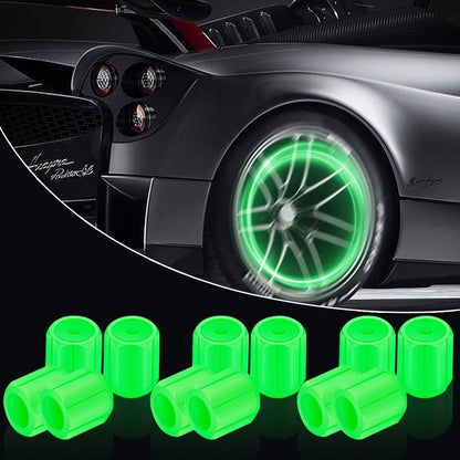 Självlysande ventillock – Lysande – Passar cyklar, bilar och motorcyklar