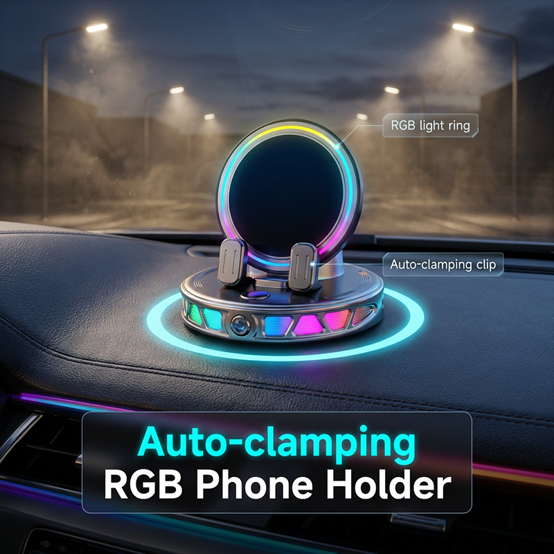 Mobilhållare för bilen med RGB-belysning