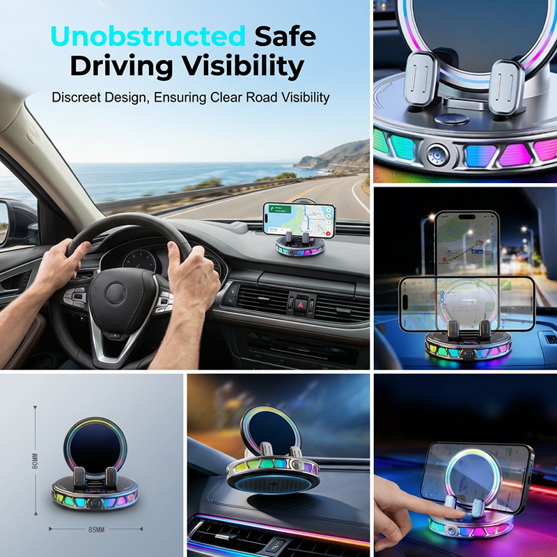Mobilhållare för bilen med RGB-belysning