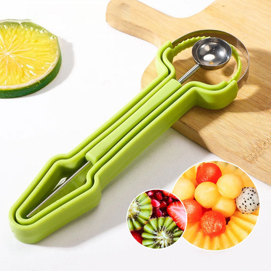 3-i-1 set med melonkuljärn och skopa i rostfritt stål
